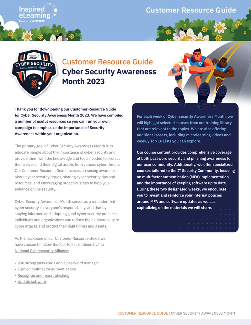 Customer Resource Guide for Cyber Security Awareness Month 2023