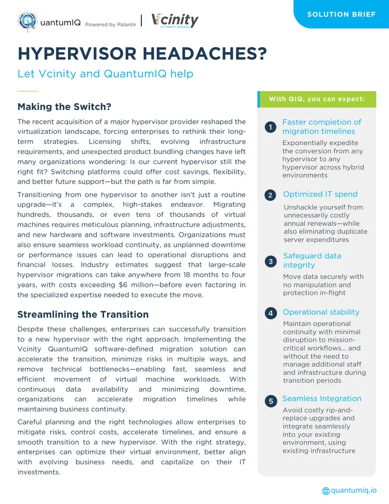 Hypervisor Migration Solution Brief