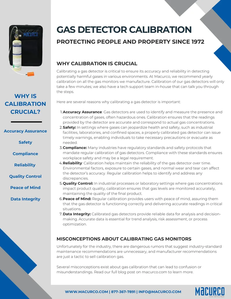 Gas Detector Calibration Procedures and Importance