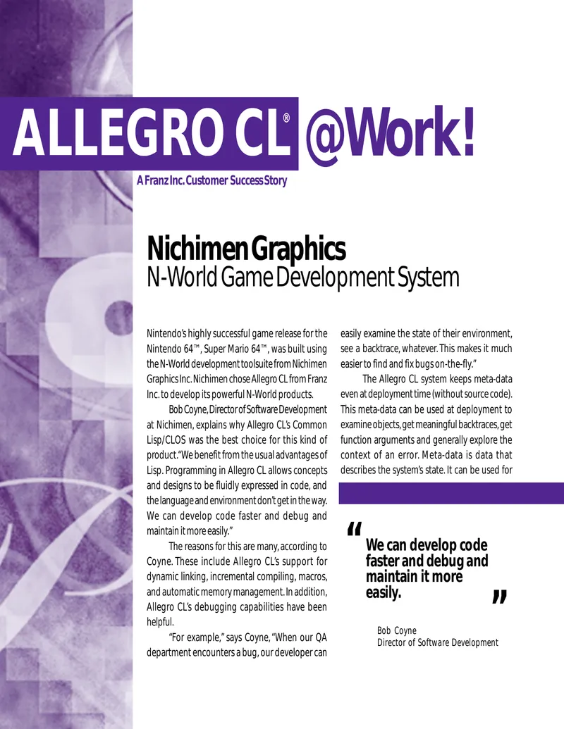 Allegro CL Utilization in N-World Development