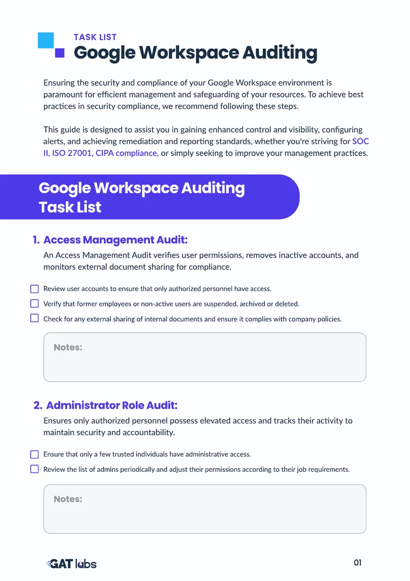 Google Workspace Security and Compliance Guide