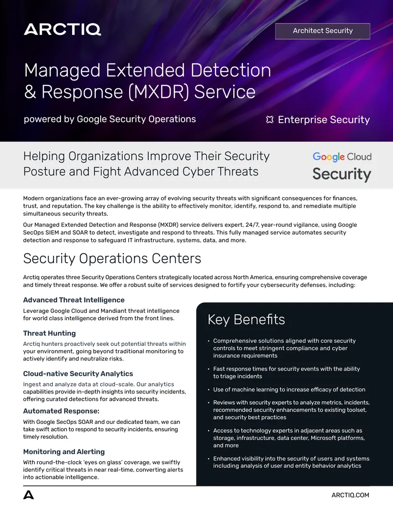 Managed Extended Detection and Response Service Overview