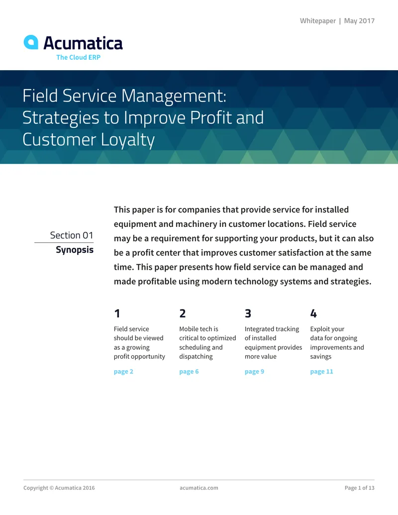 Field Service Management Strategies for Profit and Loyalty