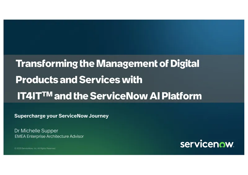 Transforming Management of Digital Products with IT4IT