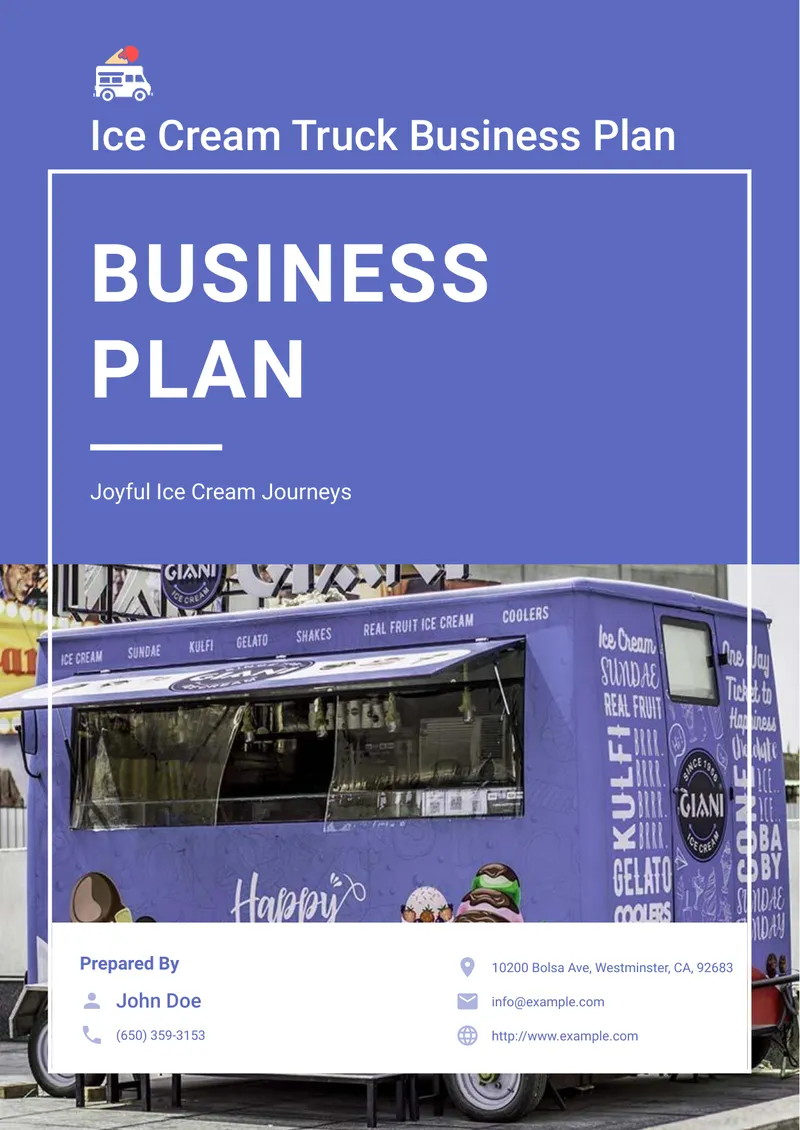 Ice Cream Truck Business Plan Overview