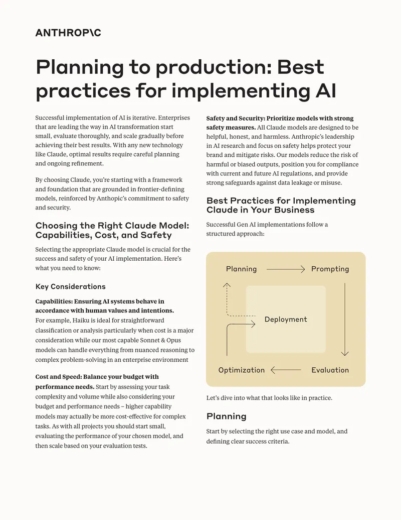 Best Practices for Implementing AI with Claude