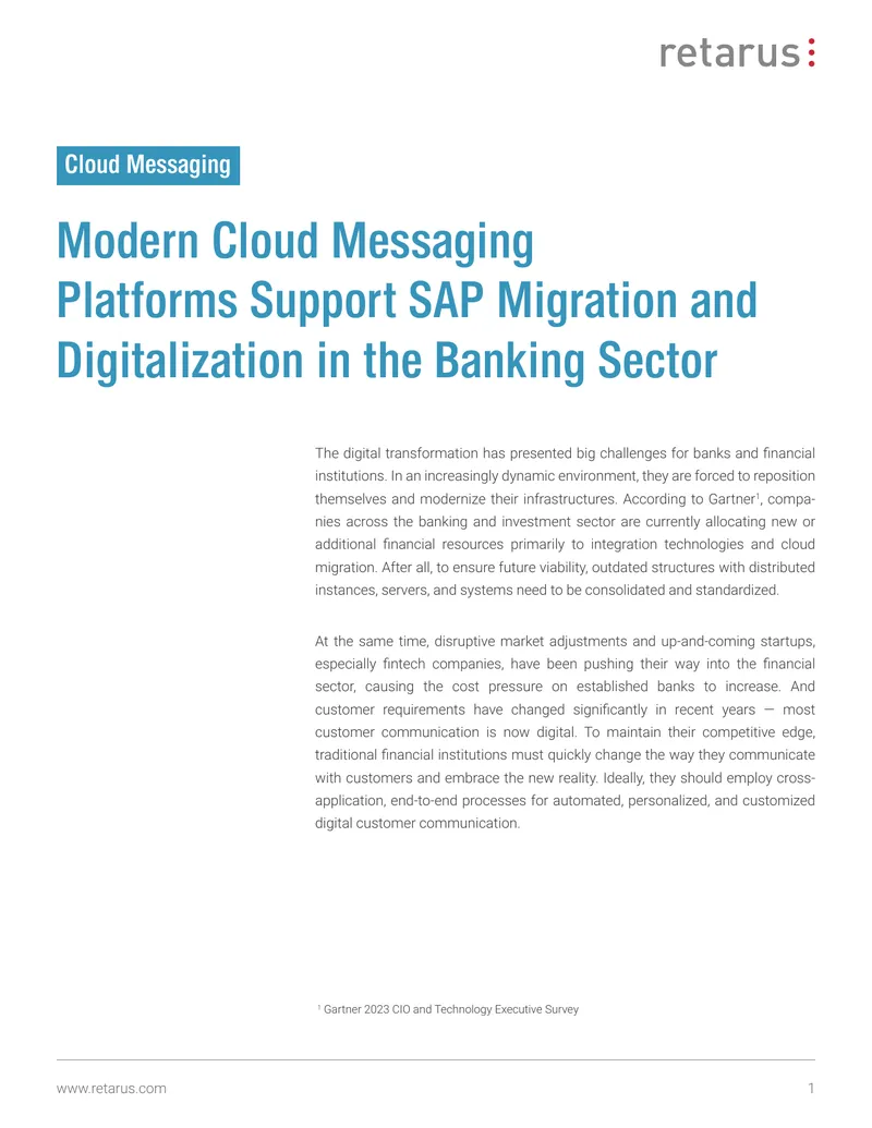 Cloud Messaging Platforms for Banking Digital Transformation