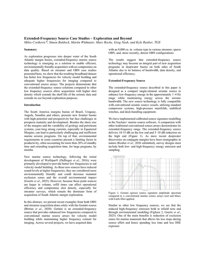 Extended-Frequency Source Case Studies in Marine Exploration