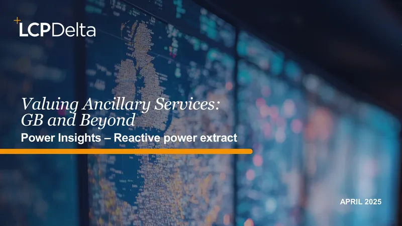 Valuing Ancillary Services in GB and International Markets