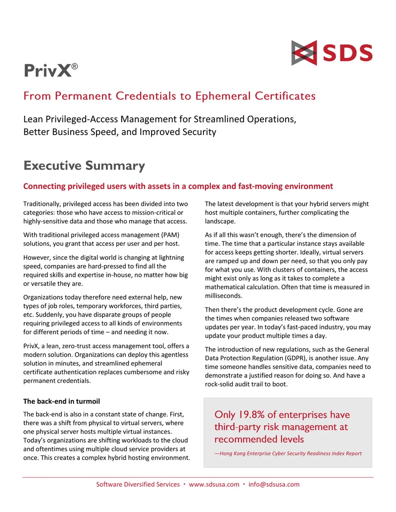 Lean Privileged-Access Management for Modern Environments