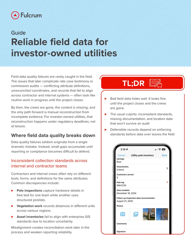 Reliable Field Data for Investor-Owned Utilities