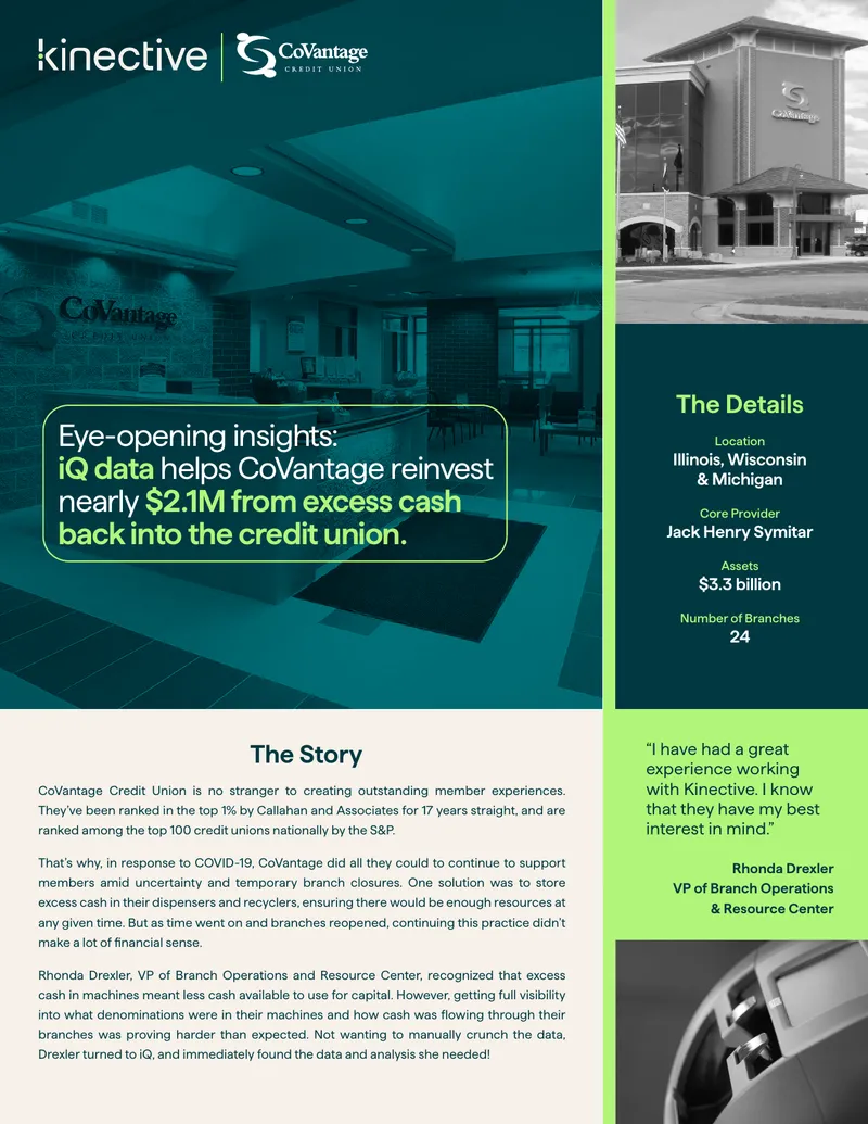 Cash Management Improvement at CoVantage Credit Union