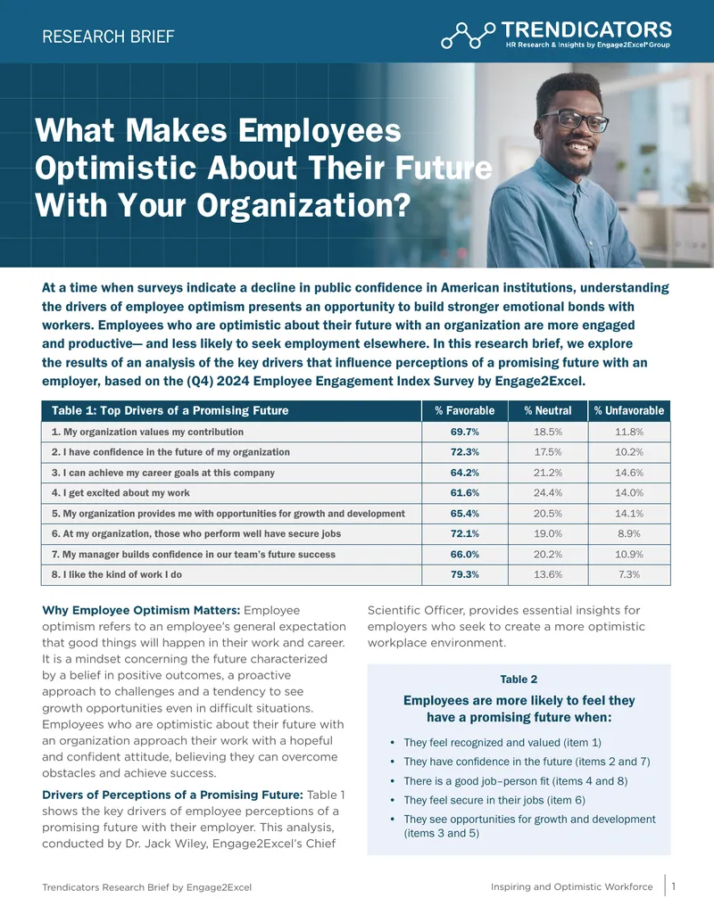 Drivers of Employee Optimism Research Brief