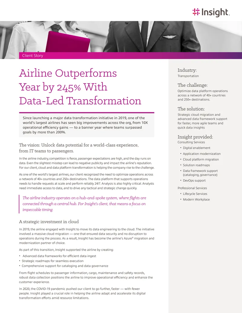 Airline Data Transformation Case Study preview page 1