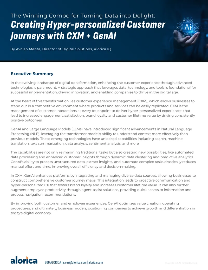 Creating Hyper-personalized Customer Journeys with CXM and GenAI