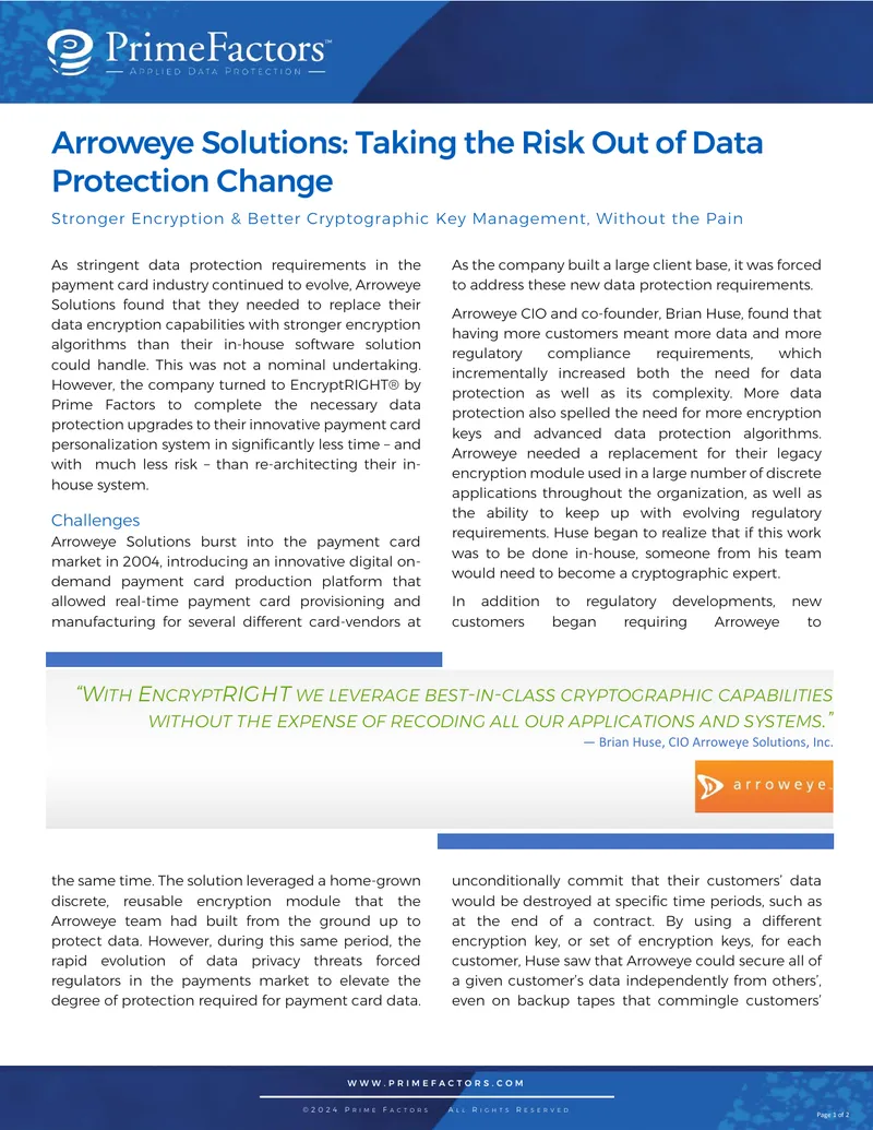 Arroweye Solutions Data Protection Upgrade Case Study