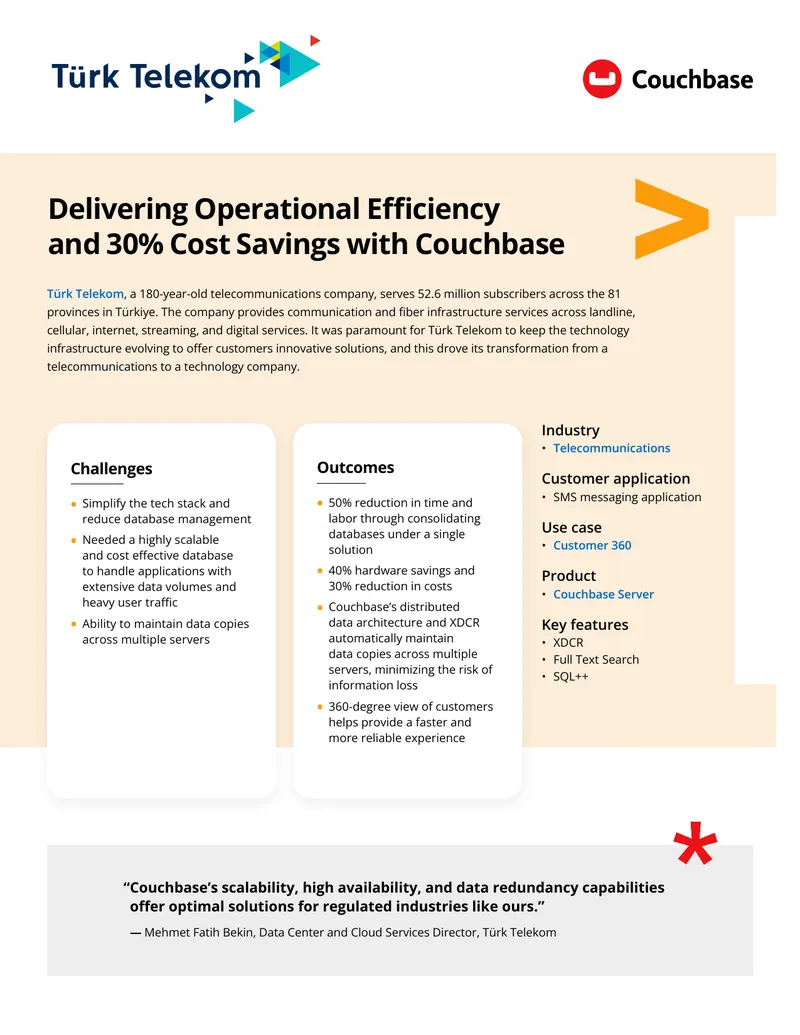 Operational Efficiency and Cost Savings with Couchbase