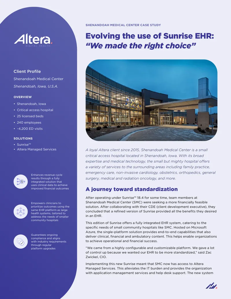Shenandoah Medical Center Case Study