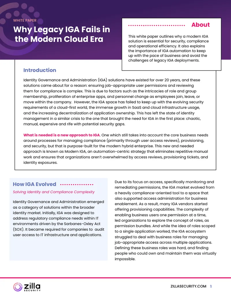 Challenges of Legacy IGA in Cloud Environments