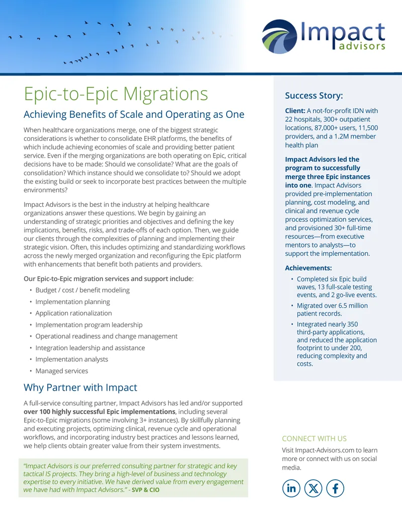 Epic-to-Epic Migration Strategy Guide