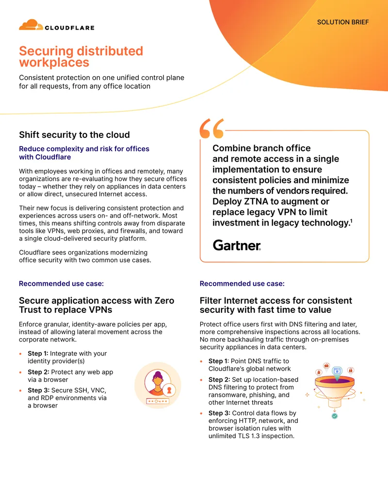 Securing Distributed Workplaces with Cloudflare