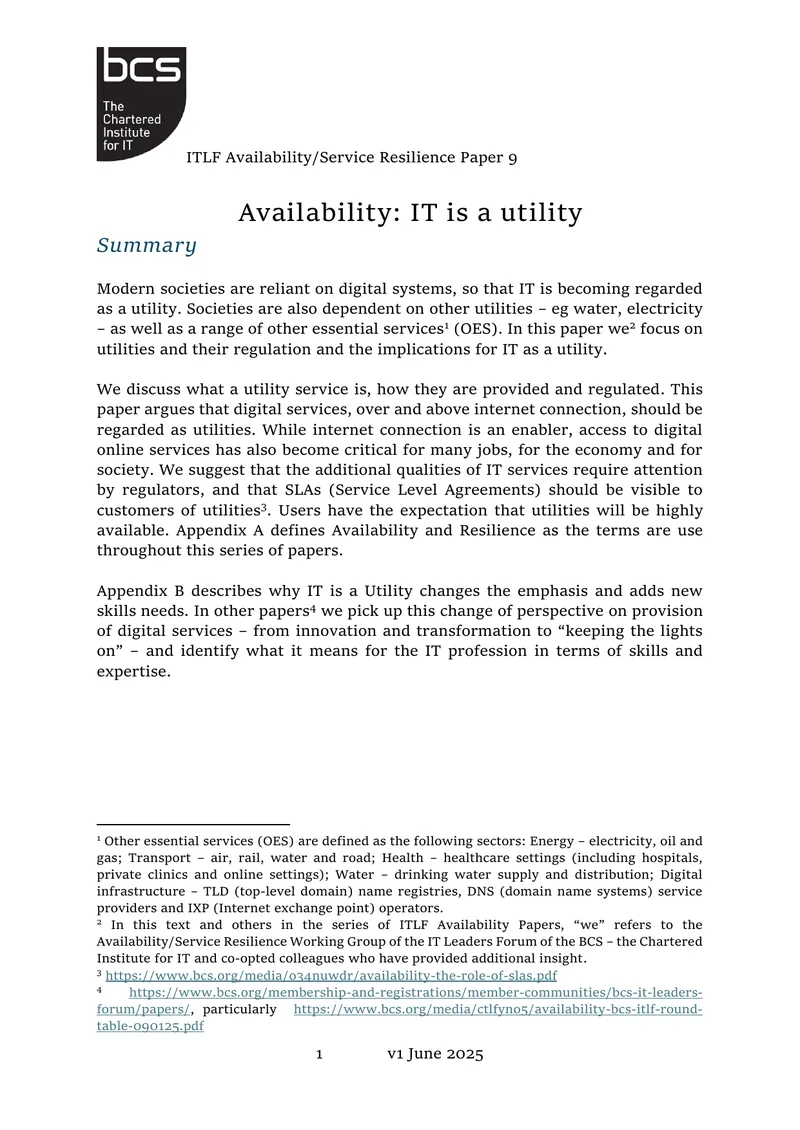 IT as a Utility and Its Regulation