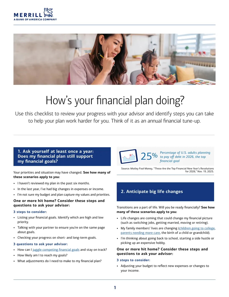 Annual Financial Plan Review Checklist