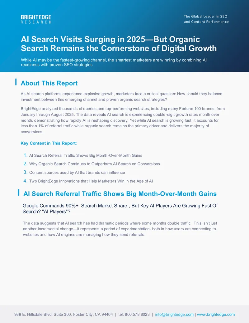 AI Search Growth and Organic Search Performance Analysis
