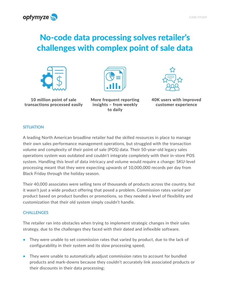 No-Code Data Processing for Retail Sales Management