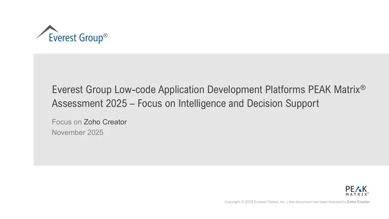 Low-code Application Development Platforms PEAK Matrix Assessment 2025