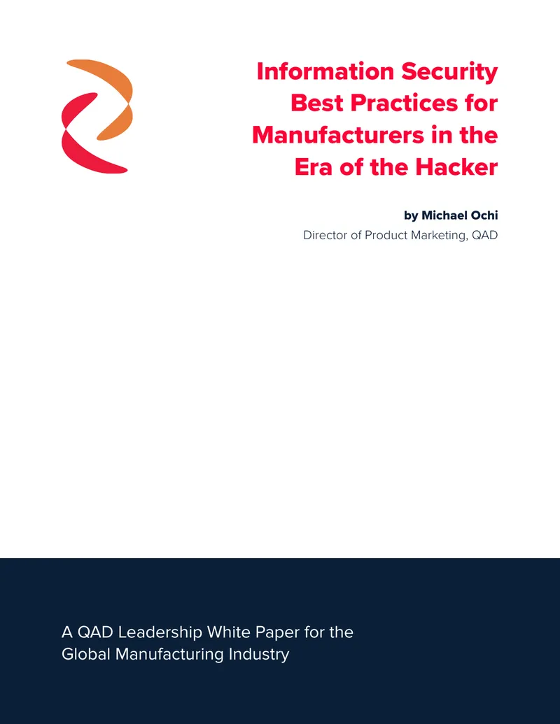 Information Security Best Practices for Manufacturers