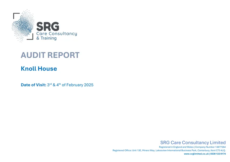 Audit Report for Knoll House Service