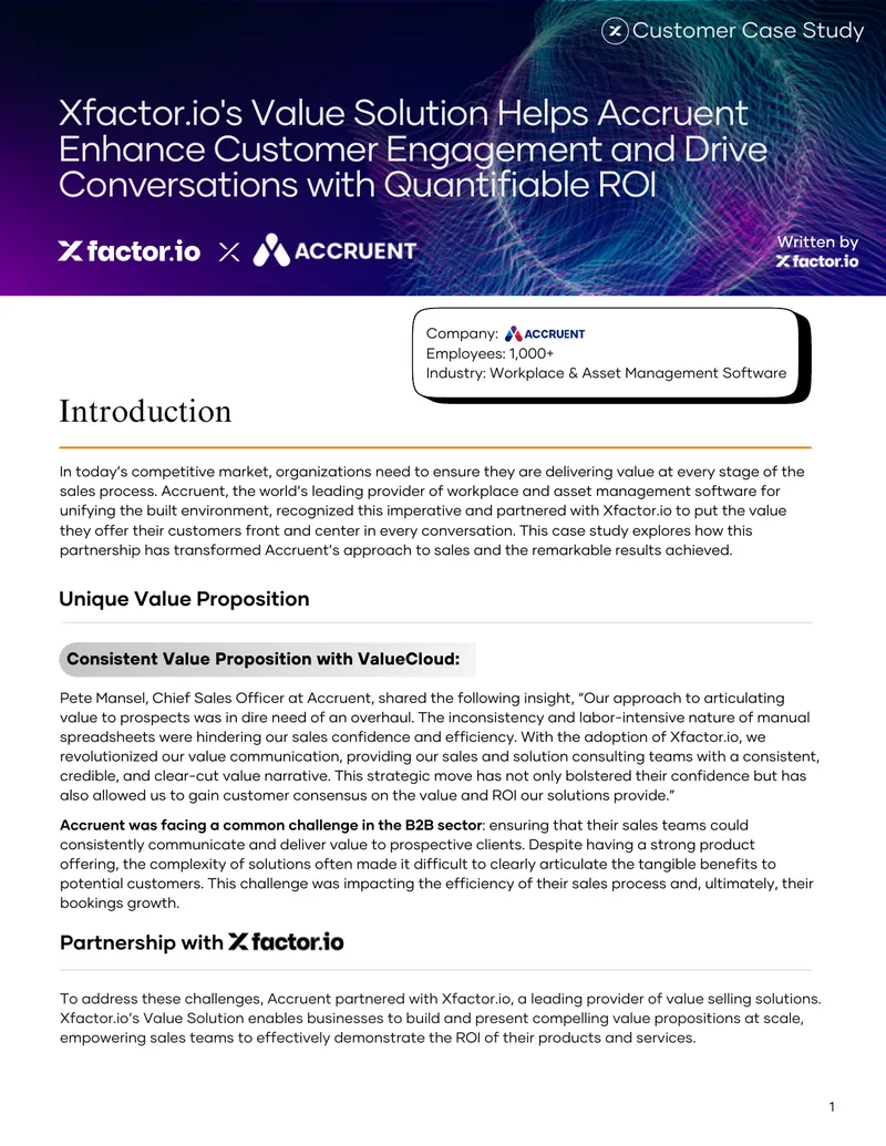 Accruent and Xfactor.io Partnership Case Study