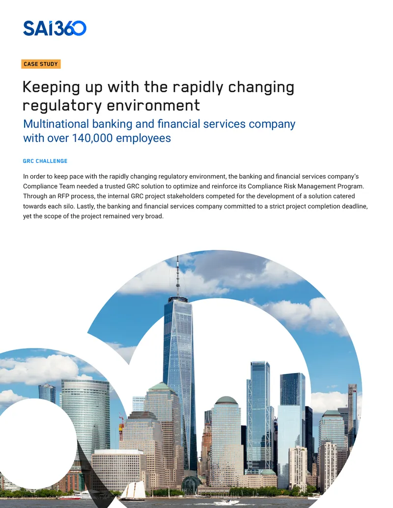 Compliance Risk Management Optimization Case Study