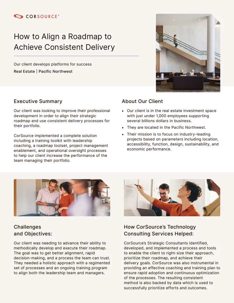 Aligning Strategic Roadmap for Consistent Delivery