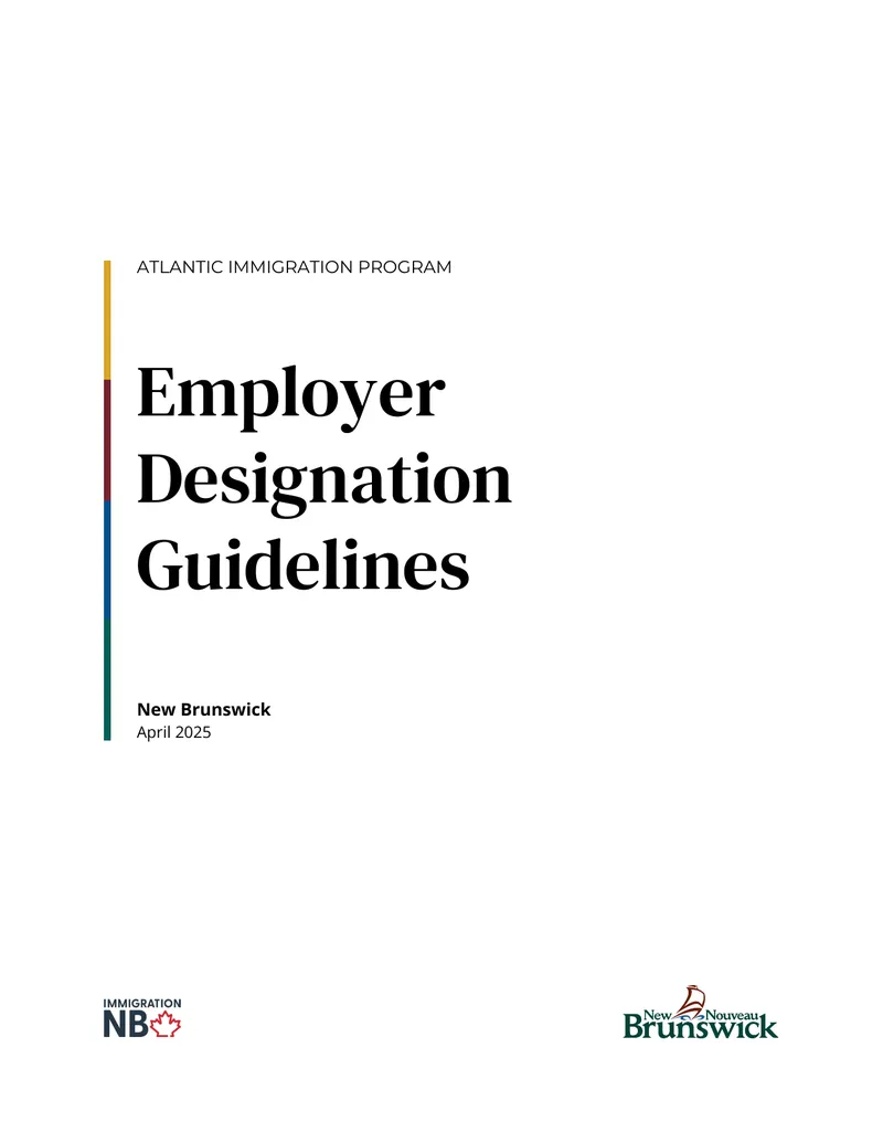 Employer Designation Guidelines for Atlantic Immigration Program