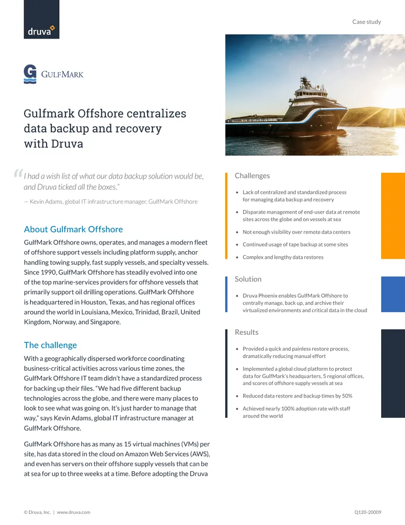 Gulfmark Offshore Data Backup and Recovery Case Study