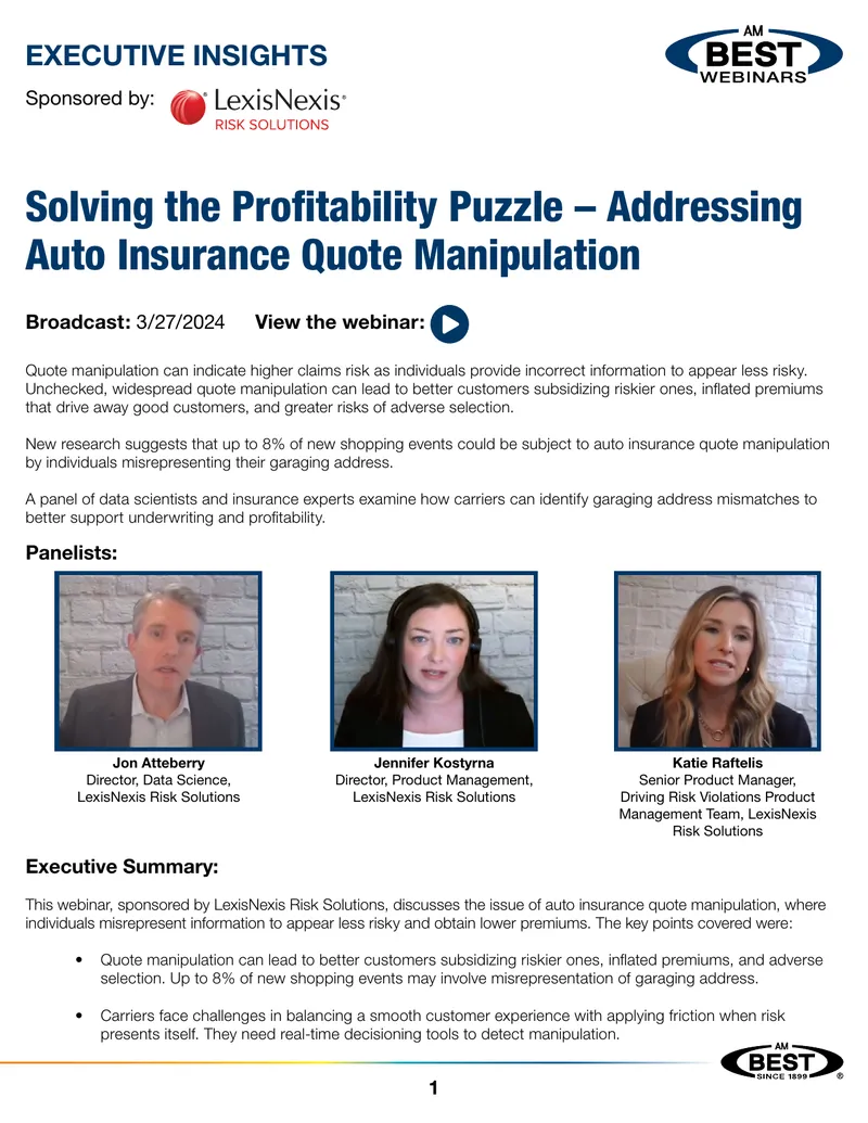 Addressing Auto Insurance Quote Manipulation Challenges