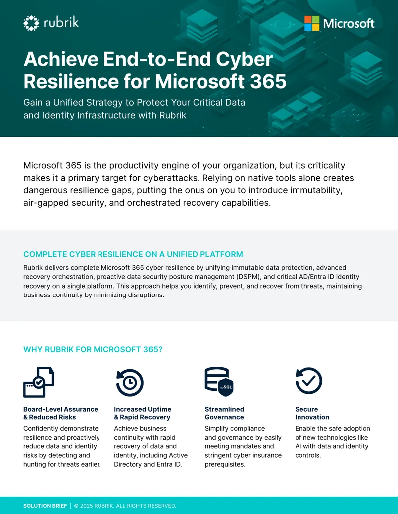 Cyber Resilience Strategy for Microsoft 365