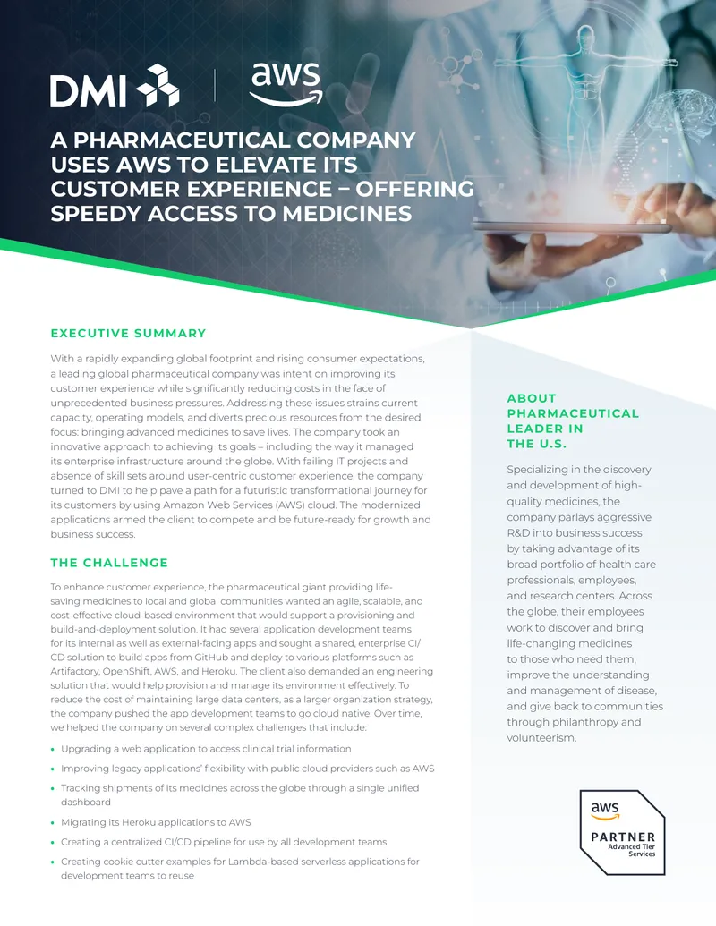 Cloud-Based Transformation for Pharmaceutical Customer Experience