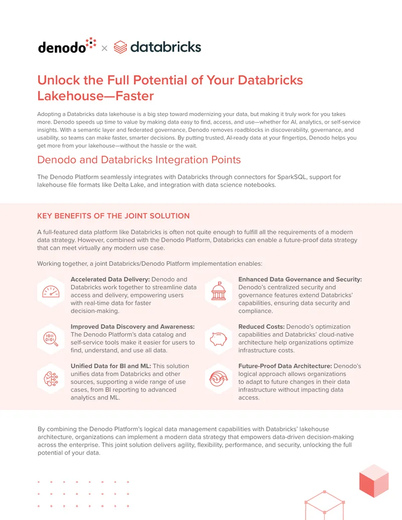 Denodo and Databricks Integration Overview