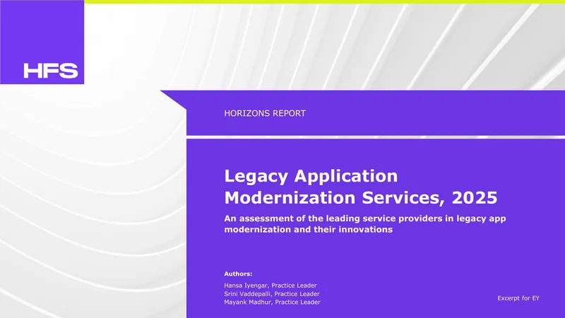 Legacy Application Modernization Services Assessment 2025