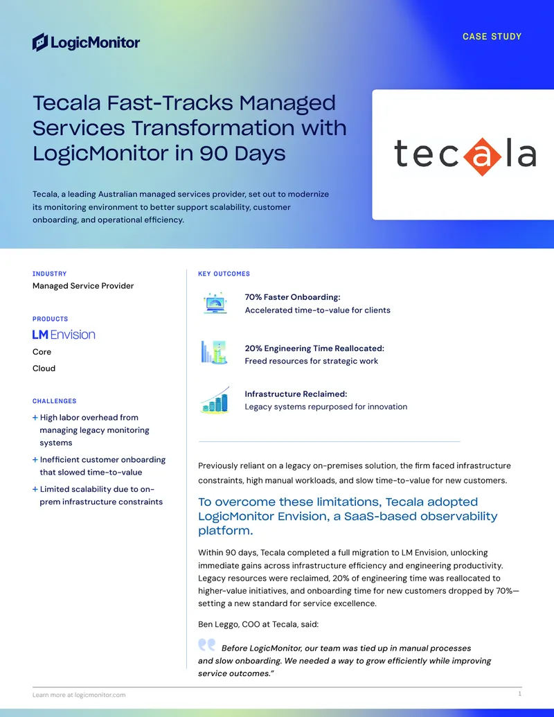 Tecala's Managed Services Transformation with LogicMonitor