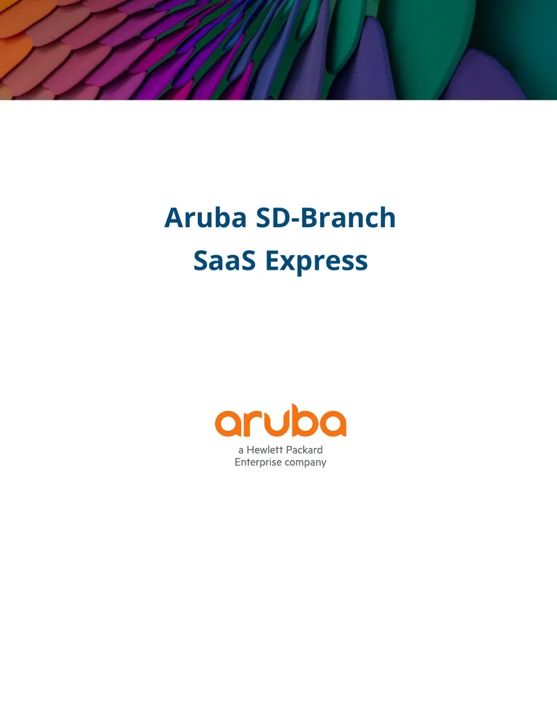 Aruba SaaS Express Feature Guide