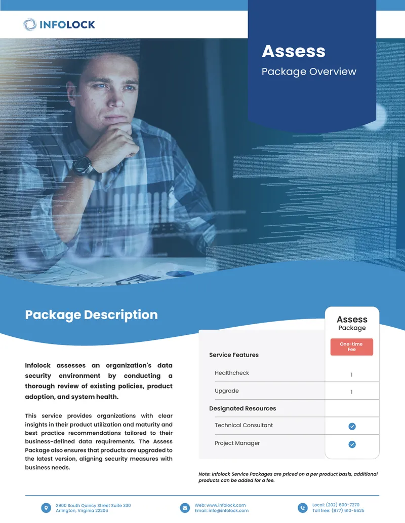 Infolock Assess Package Overview