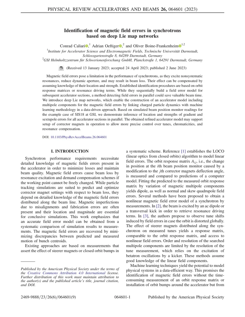 Identification of Magnetic Field Errors in Synchrotrons
