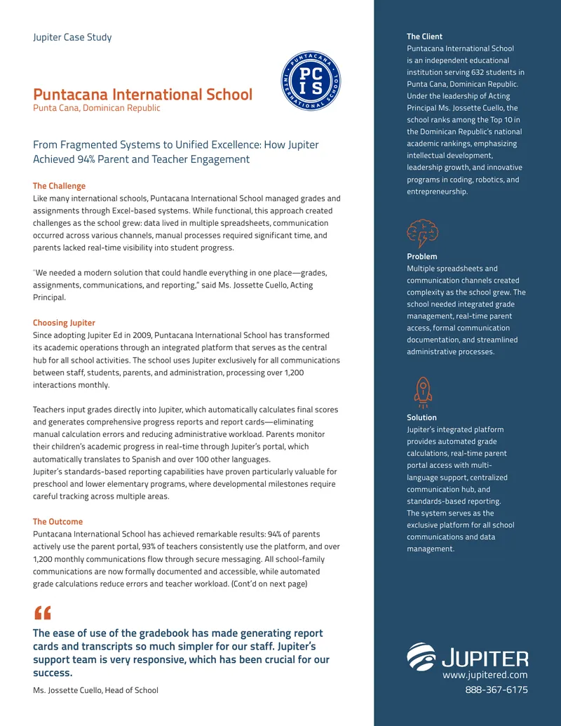 Puntacana International School Jupiter Case Study