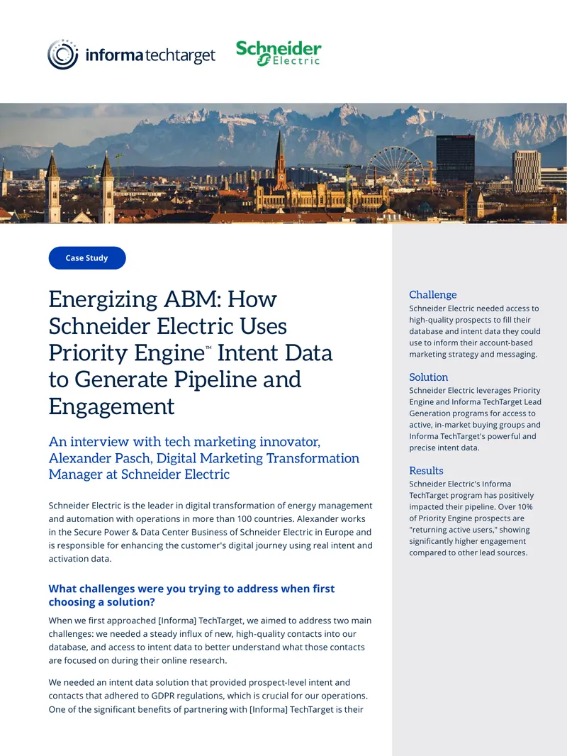 Schneider Electric's Use of Intent Data for Marketing