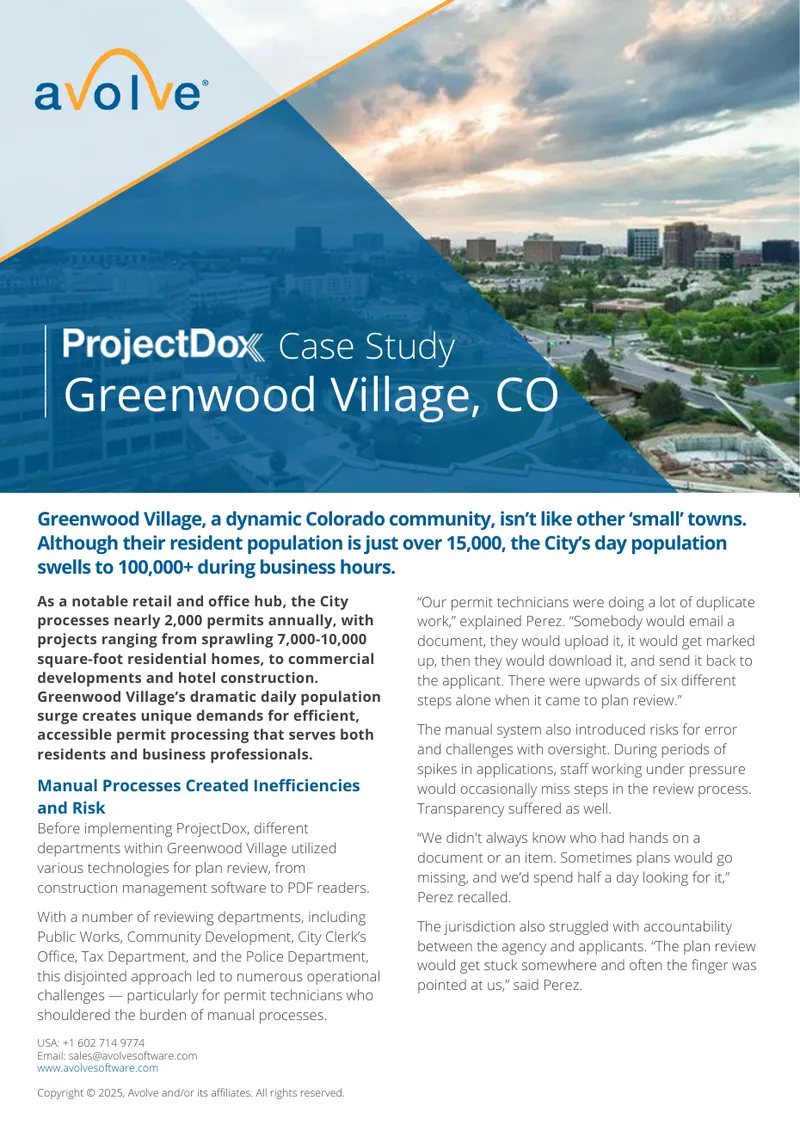 Greenwood Village Plan Review Process Improvement Case Study
