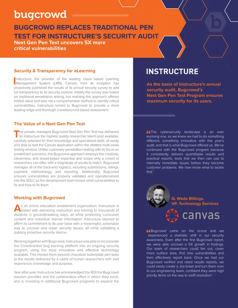 Next Generation Penetration Testing for Instructure